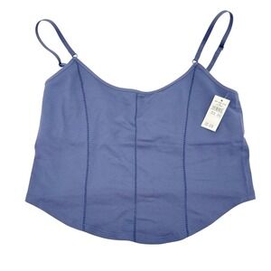 Aerie Superchill Seamless Blue Corset Tank Top Medium